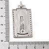 Brass Micro Pave Cubic Zirconia Pendants with Enamel KK-H458-01P-01-3