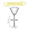 Titanium Steel Cross with Philippians 4:13 Pendant Necklace JN1050A-3