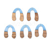 Opaque Resin & Walnut Wood Pendants RESI-S389-058B-C01-1