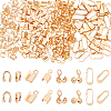 240Pcs 4 Style  Brass Folding Crimp Ends KK-PH0003-63-1