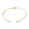 Rack Plating Brass Micro Pave Clear Cubic Zirconia Letter Open Cuff Bangles BJEW-A018-01G-I-3