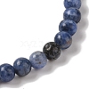 6mm Round Natural Sodalite Braided Bead Bracelets BJEW-C067-01A-03-3