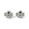 Brass Clear Cubic Zirconia Beads KK-D106-07P-1