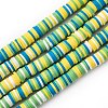 Handmade Polymer Clay Beads Strands CLAY-R089-8mm-T019-1