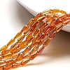 Electroplate Transparent Glass Beads Strands EGLA-L015-FR-A09-1