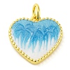 Brass Enamel Pendants KK-S401-17G-B-1