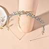 Flower Metal Rhinestone Thin Hair Bands PW-WGC7D6D-03-1