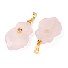 Natural Rose Quartz Pendants G-P628-05G-05-2