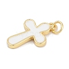 Brass Enamel Pendants KK-Q028-68G-01-2