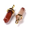 Natural Mookaite Pointed Pendants G-G025-01G-06-3