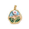 Brass Enamel Pendants KK-S502-02P-1