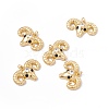 Rack Plating Brass Micro Pave Cubic Zirconia Pendants ZIRC-C040-02G-4