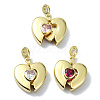 Rack Plating Real 18K Gold Plated Brass Pendants KK-B084-04G-1