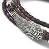 PU Leather & Waxed Cords Triple Layer Multi-strand Bracelets BJEW-G709-05-3