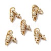 Brass Micro Pave Clear Cubic Zirconia Interlocking Clasps KK-J301-01-2
