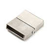 304 Stainless Steel Magnetic Clasps with Glue-in Ends STAS-I011-15-2