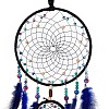 Iron Woven Web/Net with Feather Pendant Decorations AJEW-B017-13-3