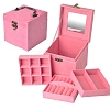 3 Layer Hand-Held Flocking Jewelry Storage Boxes PW-WG9D8B1-04-1