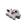 Halloween Brass Light Grey Enamel Connector Charms KK-F915-04A-B-2