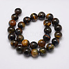 Natural Yellow Blue Tiger Eye Bead Strands X-G-P230-07-8mm-2