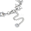 304 Stainless Steel Star Link Chain Bracelets for Women BJEW-U002-02P-3