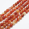 Natural Red Agate Bead Strands X-G-G880-05-8mm-2