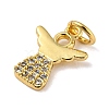 Rack Plating Brass Micro Pave Cubic Zirconia Pendants KK-A200-12G-2