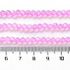 Baking Painted Transparent Glass Beads Strands DGLA-A034-J4MM-D05-4