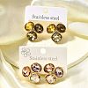 304 Stainless Steel Rhinestone Stud Earrings EJEW-M070-03G-4