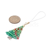 Christmas Glass Seed Beaded Pendant Decorations HJEW-TA00013-4