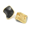 PVD Vacuum Plating 304 Stainless Steel & Enamel Stud Earrings for Women EJEW-G401-02G-03-1