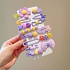 14Pcs Polymer Clay Alligator Hair Clips PW-WG3132E-04-1