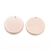 Ion Plating(IP) 304 Stainless Steel Pendants STAS-I124-03B-RG-2