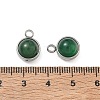 Natural Dyed White Jade Charms G-K325-01P-08-1-3