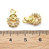 Brass Micro Pave Cubic Zirconia Pendants KK-U049-04G-06-3