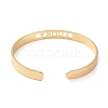 Rack Plating Brass Open Cuff Bangles for Women BJEW-M303-02B-G-3