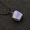 Natural Lapis Lazuli Raw Rough Nuggets Pendant Necklace FS-WG50F2C-10-2