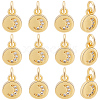 Beebeecraft 20Pcs Brass Micro Pave Clear Cubic Zirconia Charm ZIRC-BBC0001-67-1