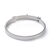 Tarnish Resistant Ring with Square 304 Stainless Steel Bangles BJEW-G700-04P-3