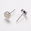 Resin Imitation Druzy Quartz Earring EJEW-E226-01P-05-2