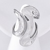 304 Stainless Steel Open Cuff Rings for Women RJEW-F174-08P-3