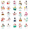 Christmas Theme 50Pcs Paper Self-Adhesive Picture Stickers AJEW-S036-15-5