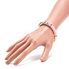 Acrylic Curved Tube Beaded Stretch Bracelet for Women BJEW-JB08437-03-3