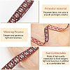 Ethnic Style Polyester Ribbons OCOR-WH0074-30-4