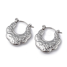 Non-Tarnish 304 Stainless Steel Bohemia Teardrop Hoop Earrings for Women EJEW-I284-05P