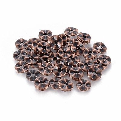 Tibetan Style Wavy Spacer Beads LS-TIBEB-A101871-R-LF-1