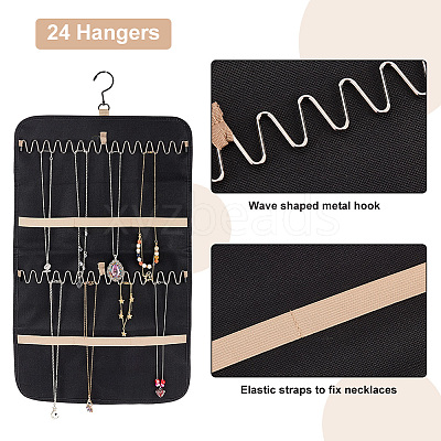 Double-sided PVC Wall-Mounted Jewelry Hanging Rolls AJEW-WH0323-01B-1