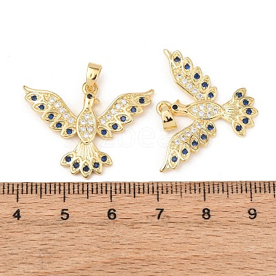 Brass Micro Pave Cubic Zirconia Pendants KK-G543-13G-01-1