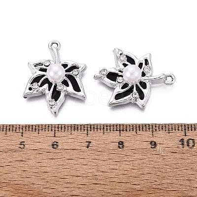 Alloy with ABS Imitation Pearl & Crystal Rhinestone & Acrylic Pendants PALLOY-Q466-04P-04-1