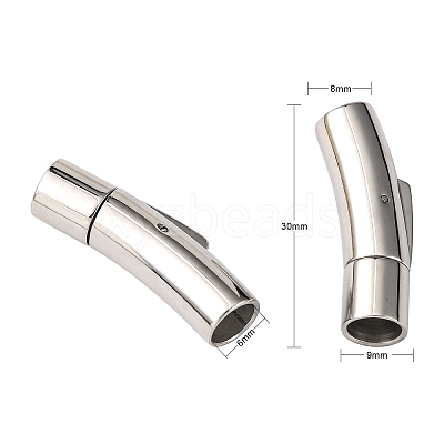 Tarnish Resistant 304 Stainless Steel Bayonet Clasps X-STAS-I013-6mm-1